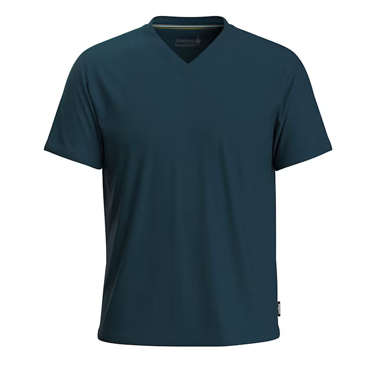 Smartwool Merino Socks Men's Perfect V-Neck Short Sleeve Tee - Image 3